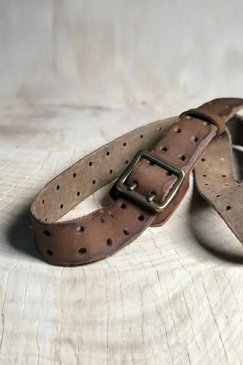 Original Handmade Double-needle Buckle Men's Belt Jeans Belt Genuine Leather Tactical Belt