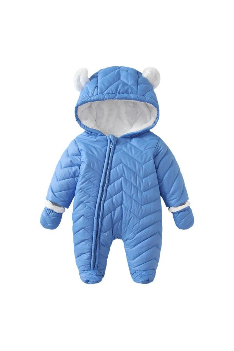 Winter Infant Boys Girls Overalls Soft Fleece Outerwear Rompers Infant Coat Hooded Kids Boys Jumpsuits