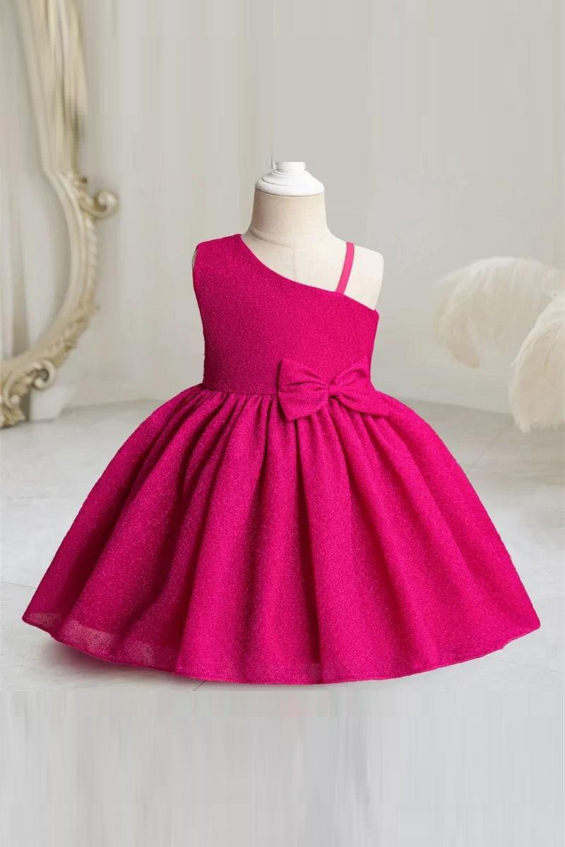 Baby Girl Dress Elegant Girls Wedding Party One Shoulder Princess Dresses