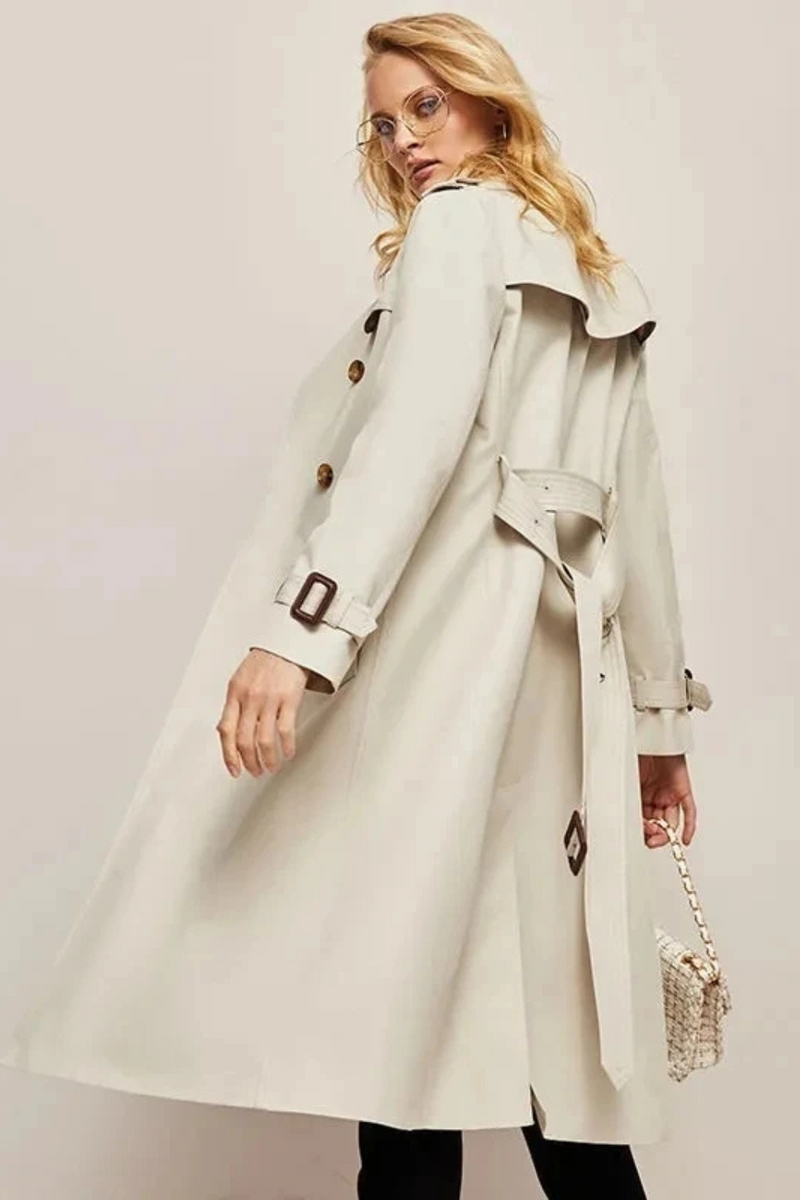 Spring And Autumn Women Trench Coat Outerwear Double Breaste