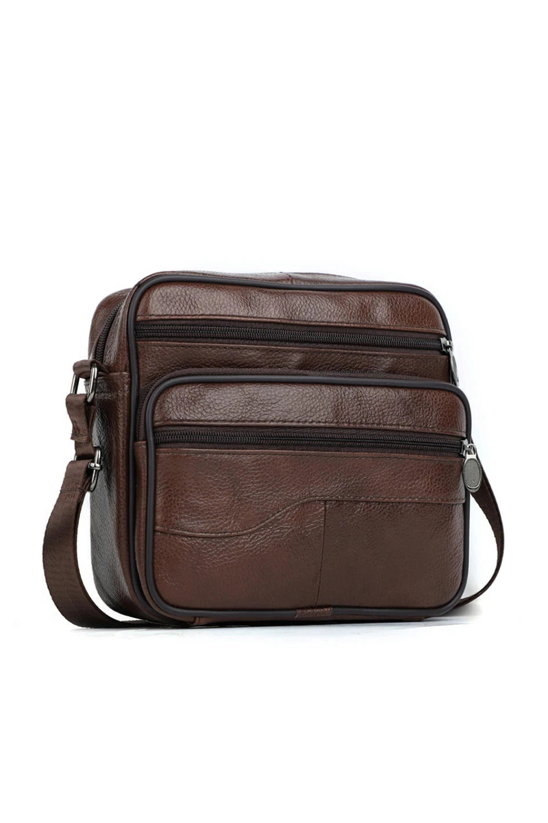 Genuine Leather Shoulder Crossbody Bag for Men Satchel Bags Travel Sling Bags