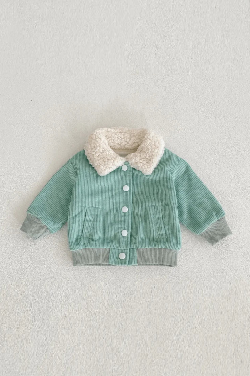 Corduroy Thick Jacket Autumn Infant Toddler Child Cardigan Fleece Warm Coat