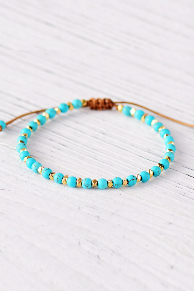 Womens Bracelet Stone Beads String Friendship Bracelet Handmade Boho Beaded Girls Bracelet Gift