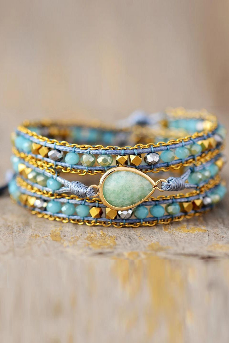 Unique Wrap Bracelets Bling Crystals Strands Beads Bracelet Bohemian Vegan Jewelry