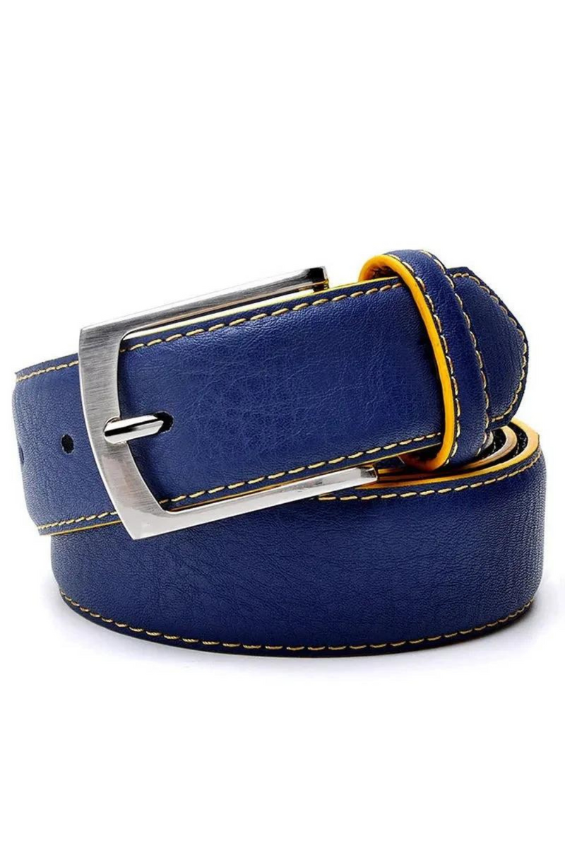 Luxury Leather Pin Buckle Belt Fashion Casual Two Layer Men's Jeans Belt