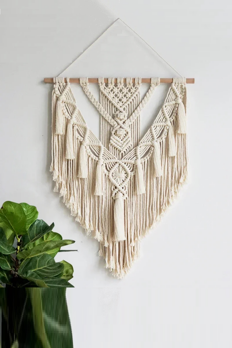 Macrame Woven Wall Hanging Boho Home Chic Bohemian Geometric Art Decor