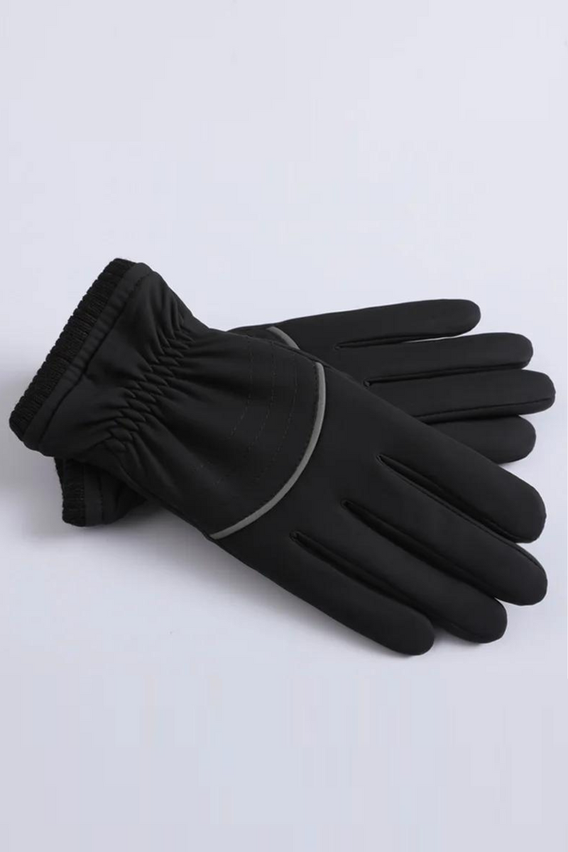 Winter Thermal Gloves Men Motorcycle Touchscreen Anti-Wind And Cold Thicken Plus Velvet Driving Reflective Gloves