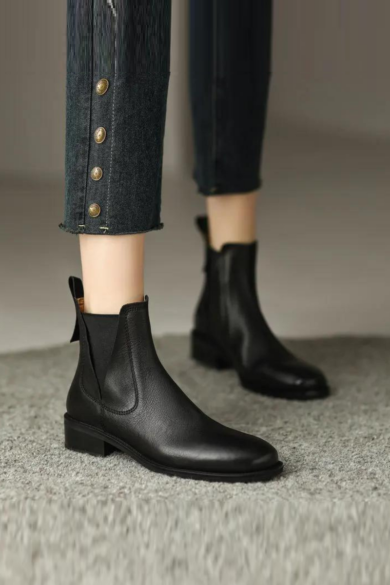 Women Ankle Boots Genuine Leather Short Boots Autumn Winter Shoes Woman