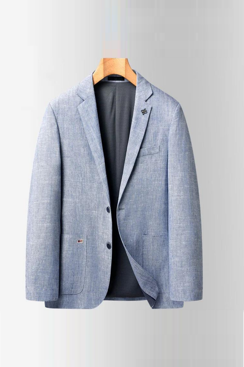 Linen Blazers Male Loose Business Casual Suit Jacket Luxury Outdoor Coats Spring Suits for Men