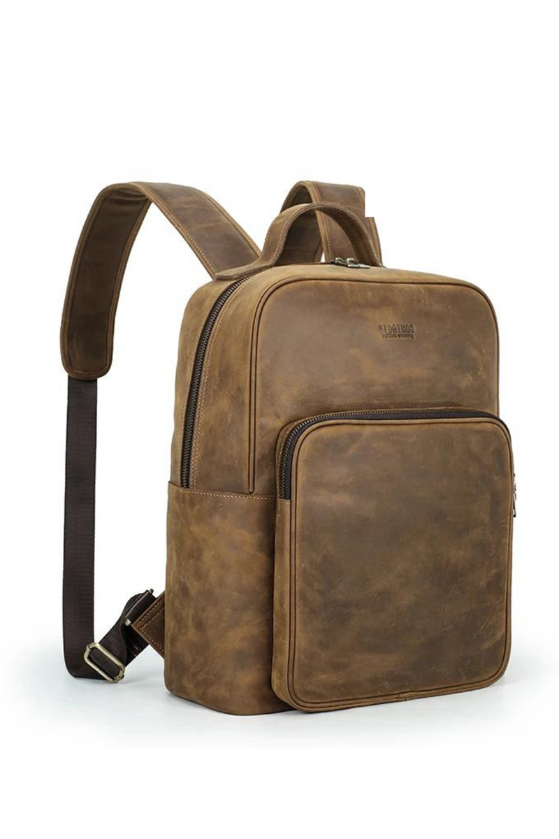 Vintage Men Backpack Designer Genuine Leather Backpacks