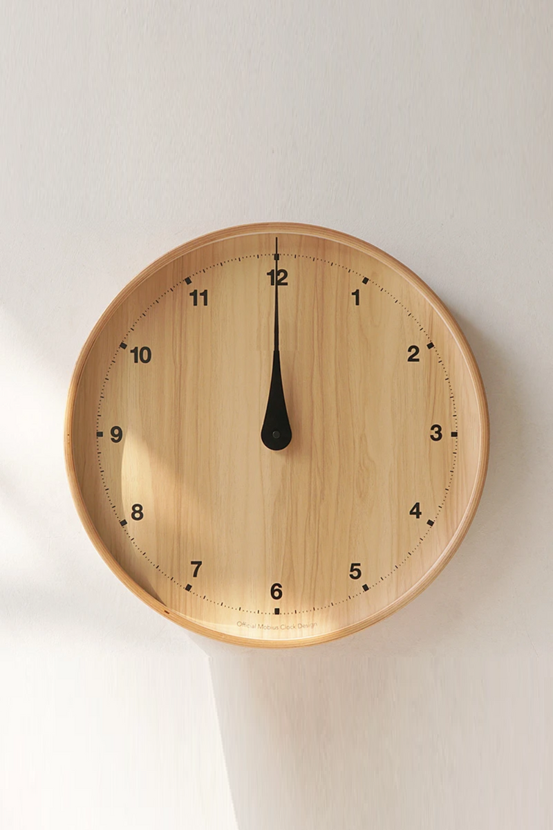 Original Wood Grain Silent Nordic Simple Wall Clock Household Personality Atmosphere Clock