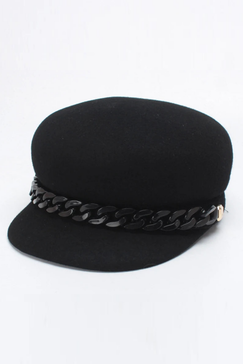 Wool Winter Hat Warm Wool Hat Women Chain Caps Hat Female