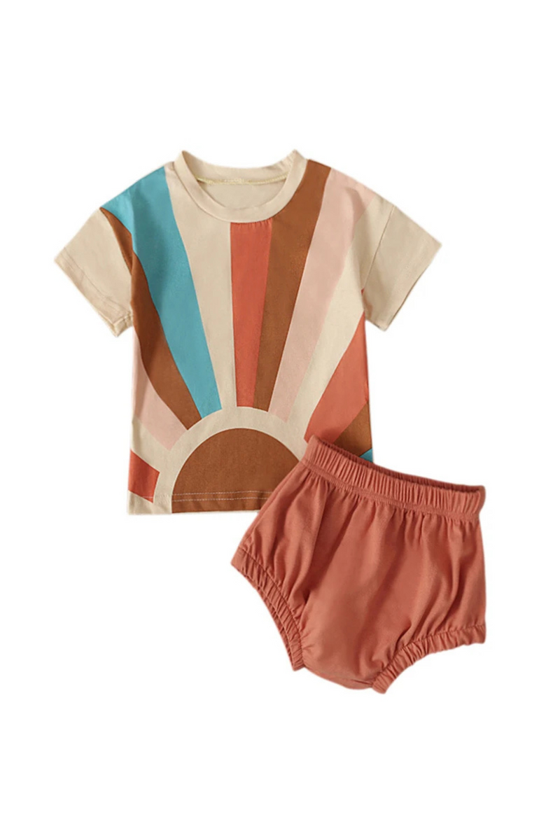 Newborn Baby Clothes Toddler Girl Summer Outfits Casual Cute T-shirt Shorts Kids Clothing Set