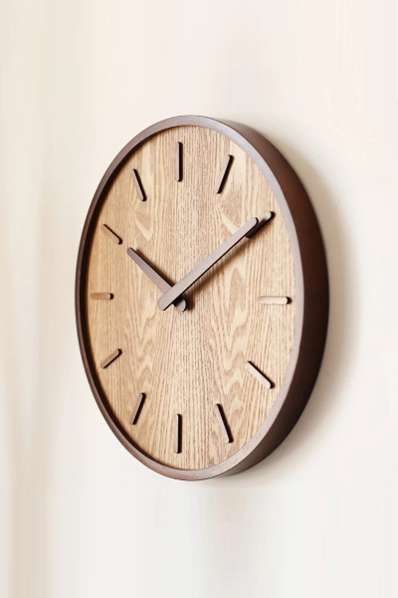 Creative Large Bamboo Wood Wall Clock Simple Modern Design Watch Living Room Wooden Clocks Silent