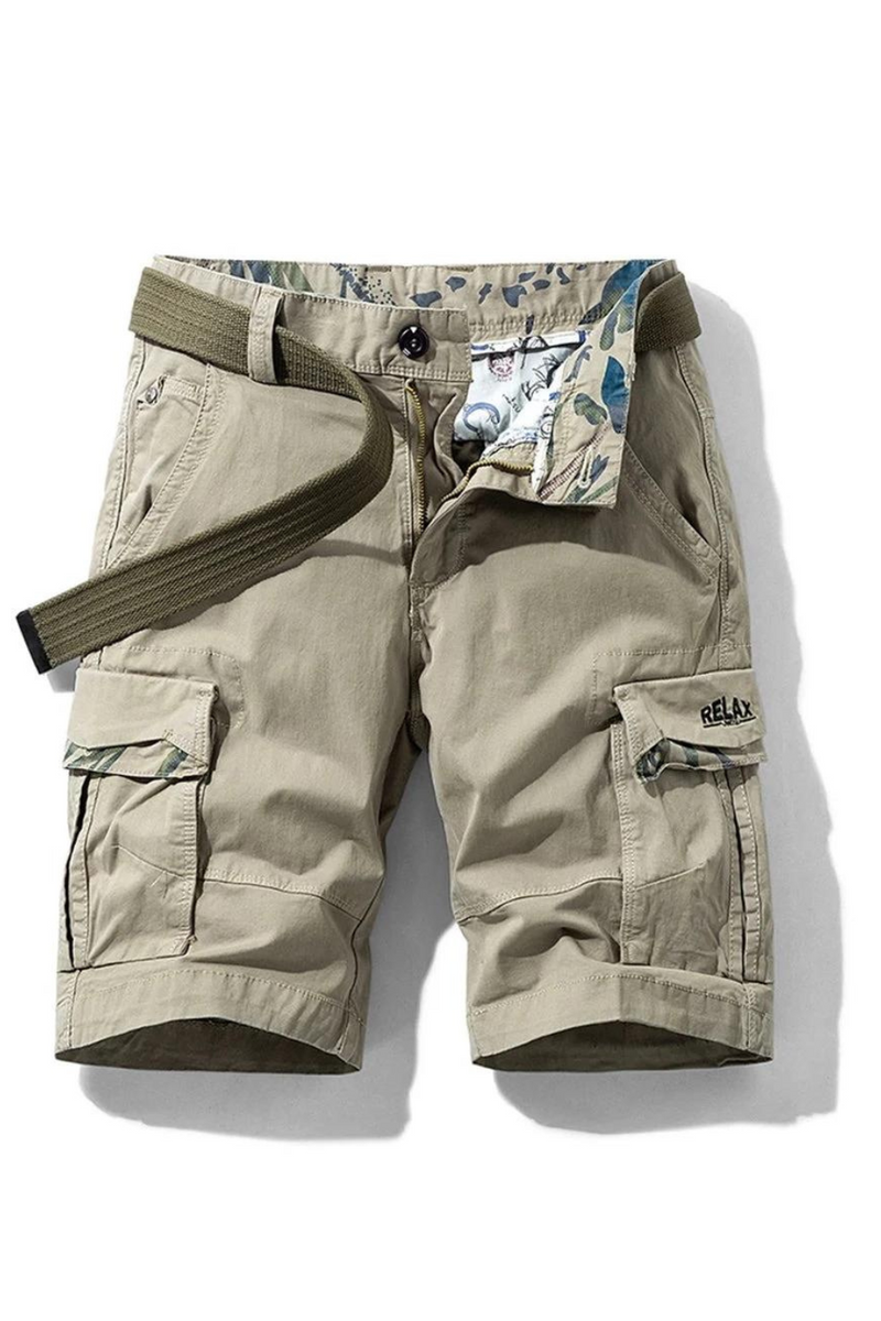 Cargo Shorts Men Spring Summer Breeches Cotton Bermuda Solid Denim Casual Multi-Pocket Pants Clothing Men’s Cargo Short