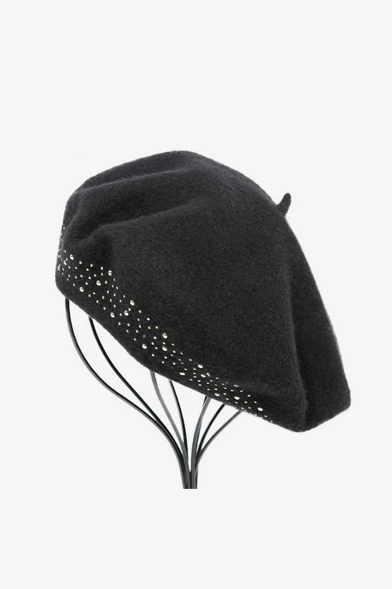 Beret For Woman Woolen Artistic Hats Ladies Rivet Berets Female Wool Winter