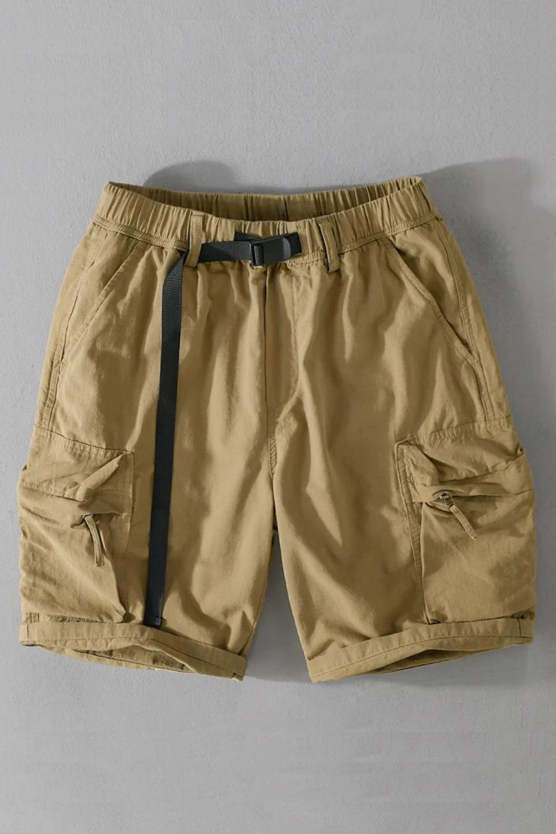 Shorts For Men Casual Elastic Waist With Belt