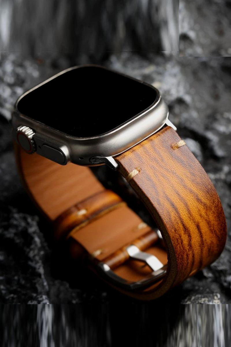 Leather Strap For iwatch Apple Watch Head Layer Thickening Bracelet  49MM 45MM 44MM Ultra2 S8  Vintage Men Watchband