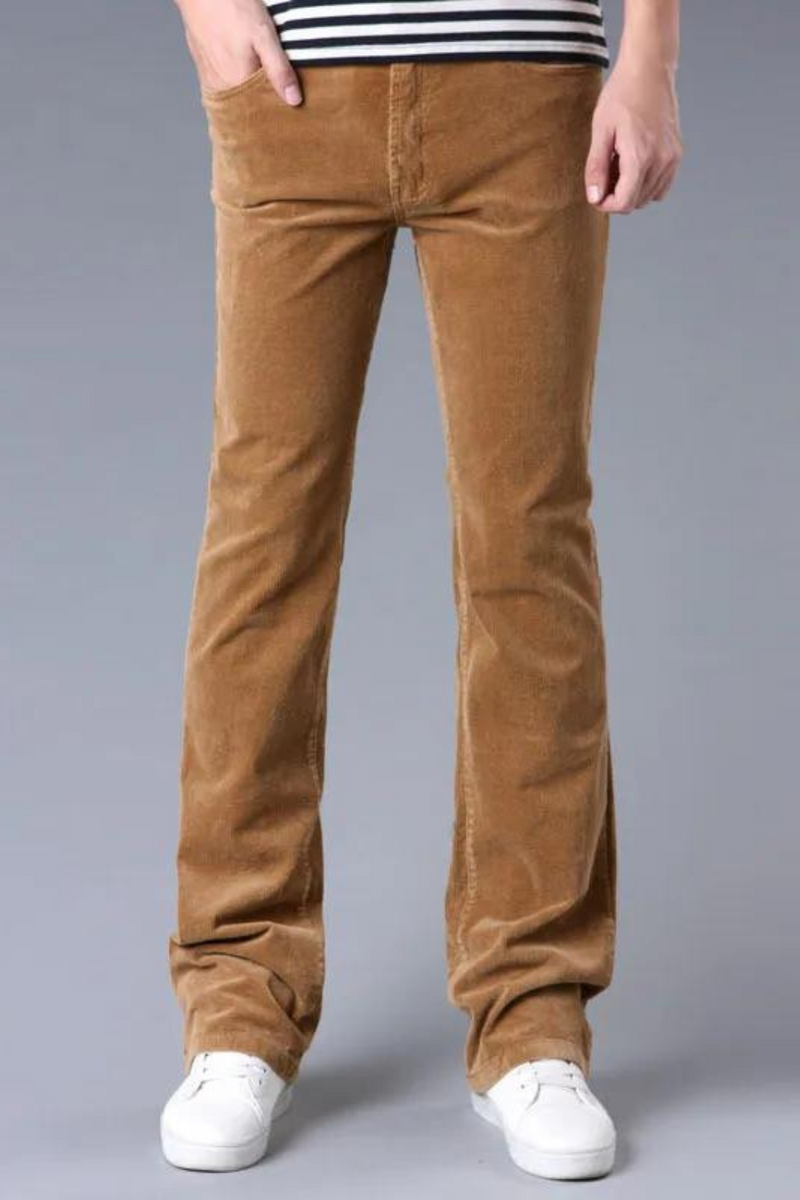 Men Autumn Spring Corduroy Pants Male Casual Flares Trousers