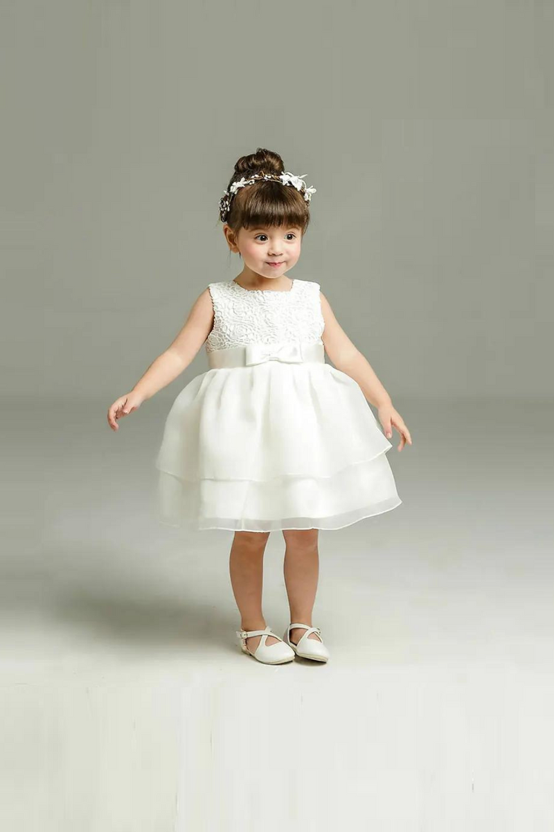 flower baby girl dress beige satin belt baby dresses girl clothing for birthday christening