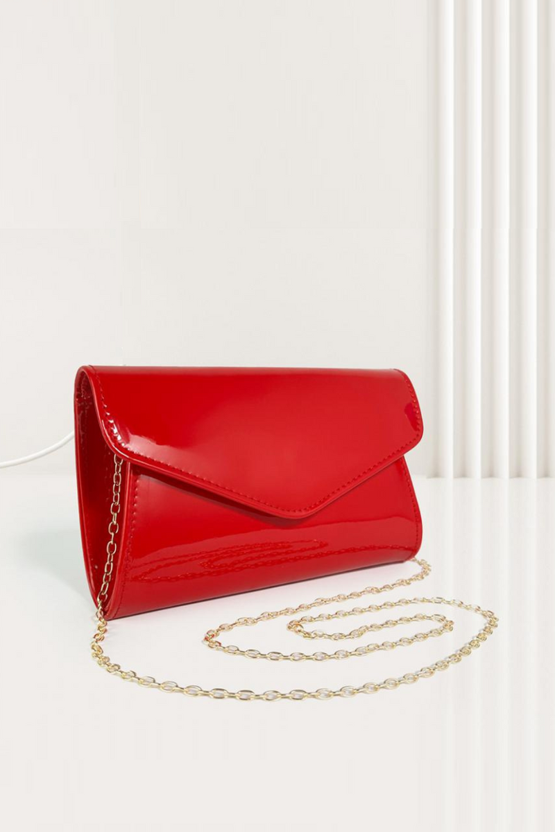 Smooth Envelope Clutch Handbag Women Evening Party Flip Bags Metal Chain Crossbody Shoulder