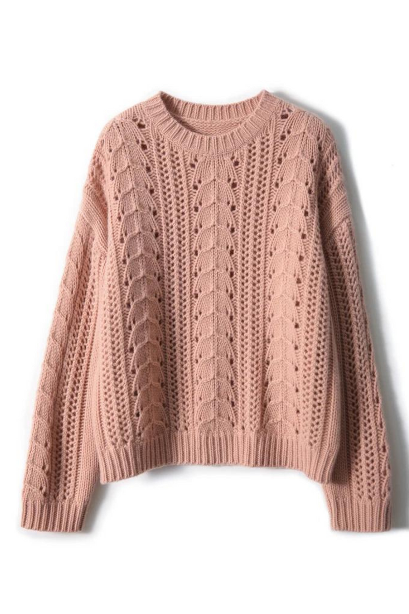 Cashmere Pullover Women Round Neck Solid Gentle Sweet Comfortable Casual Versatile Knitwear Autumn