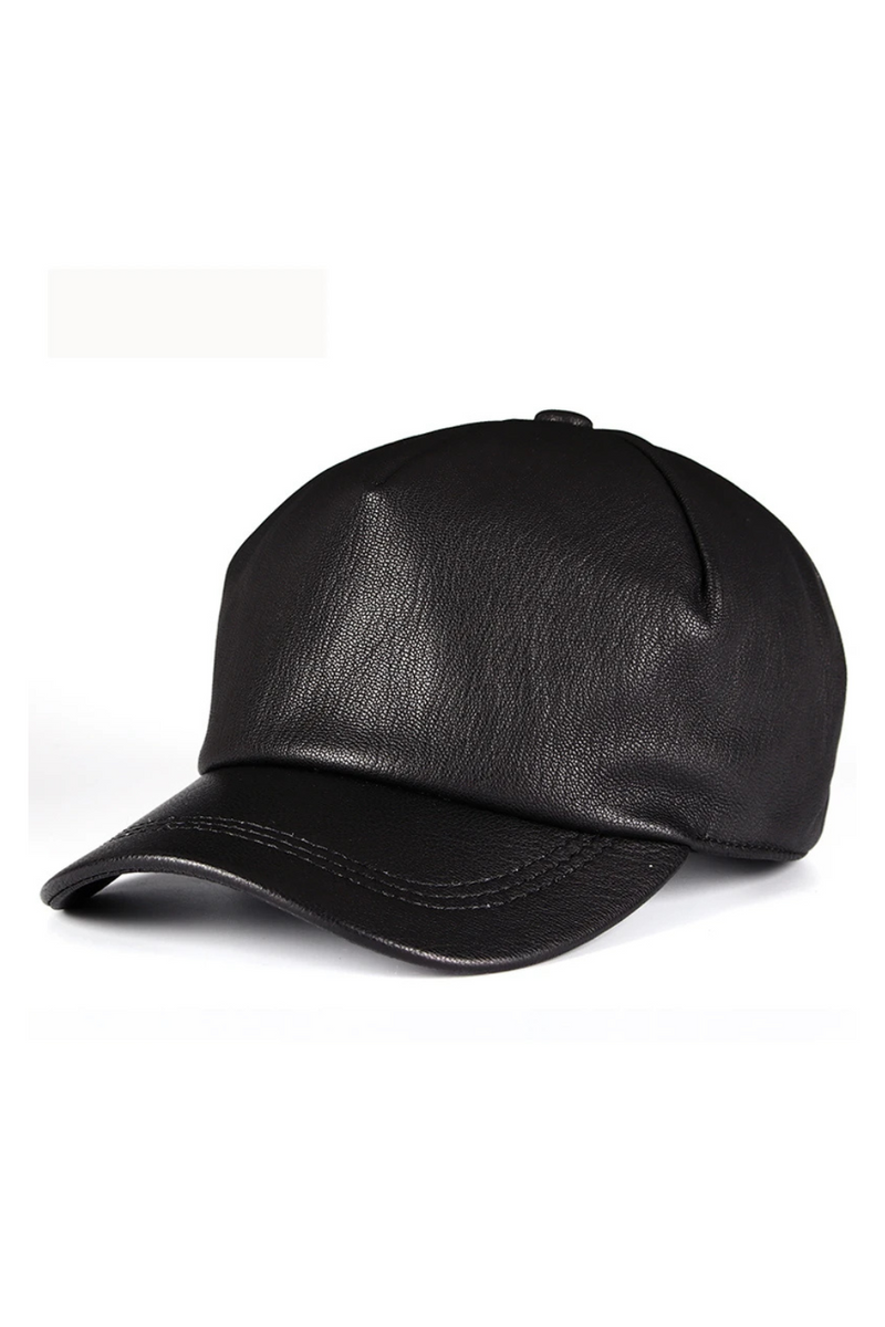 man genuine leather cap hat male winter army military baseball caps hats black brown