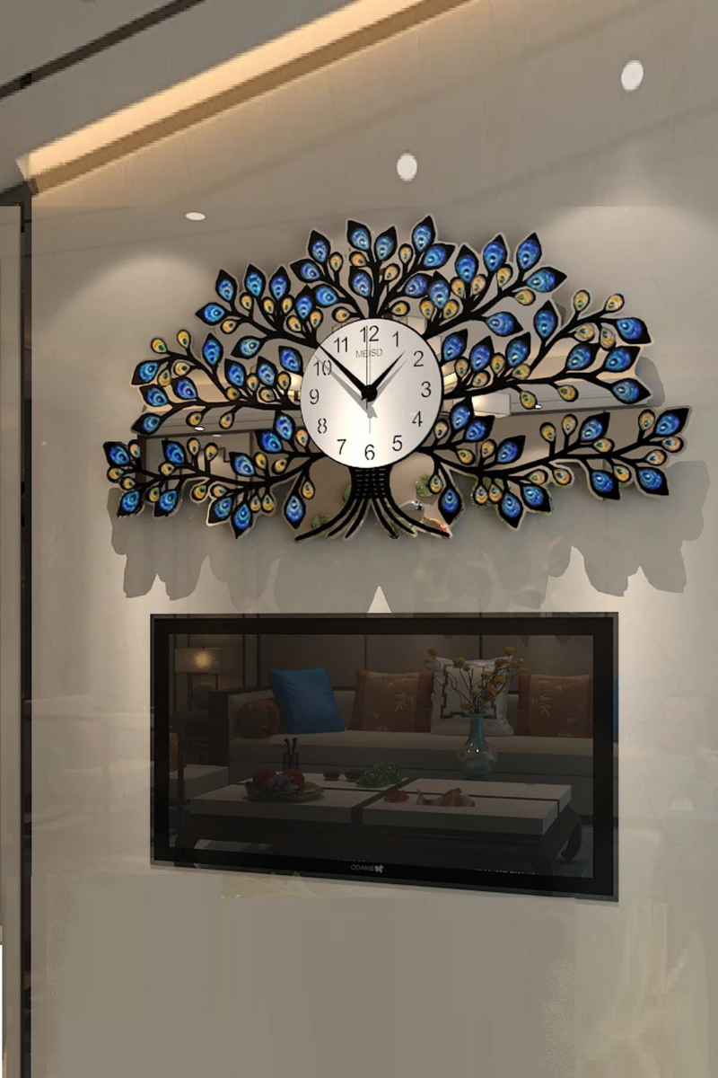 Luxury Wall Clock Living Room Wall Home Decorative Art Clock Mechanism Quartz Watch Home