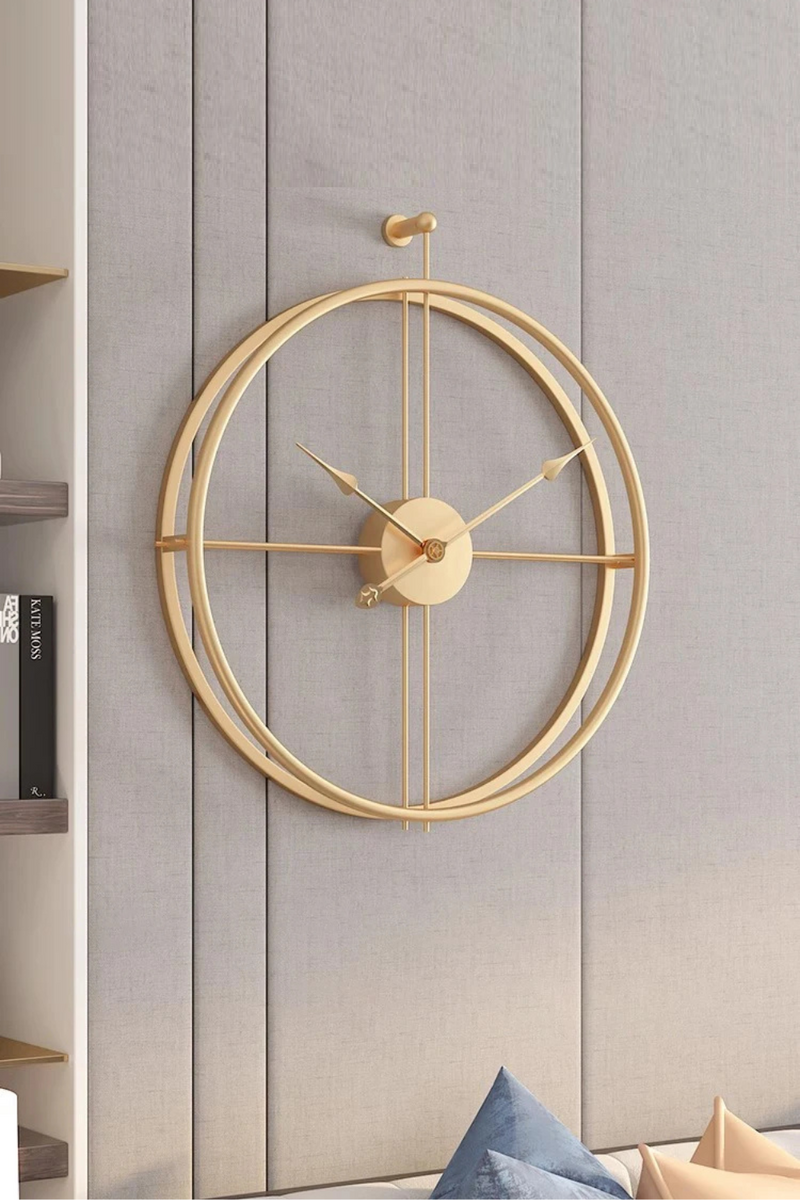 Nordic Luxury Wall Clock Metal Modern Clocks Wall Home Decor Wall Watch Silent Clock