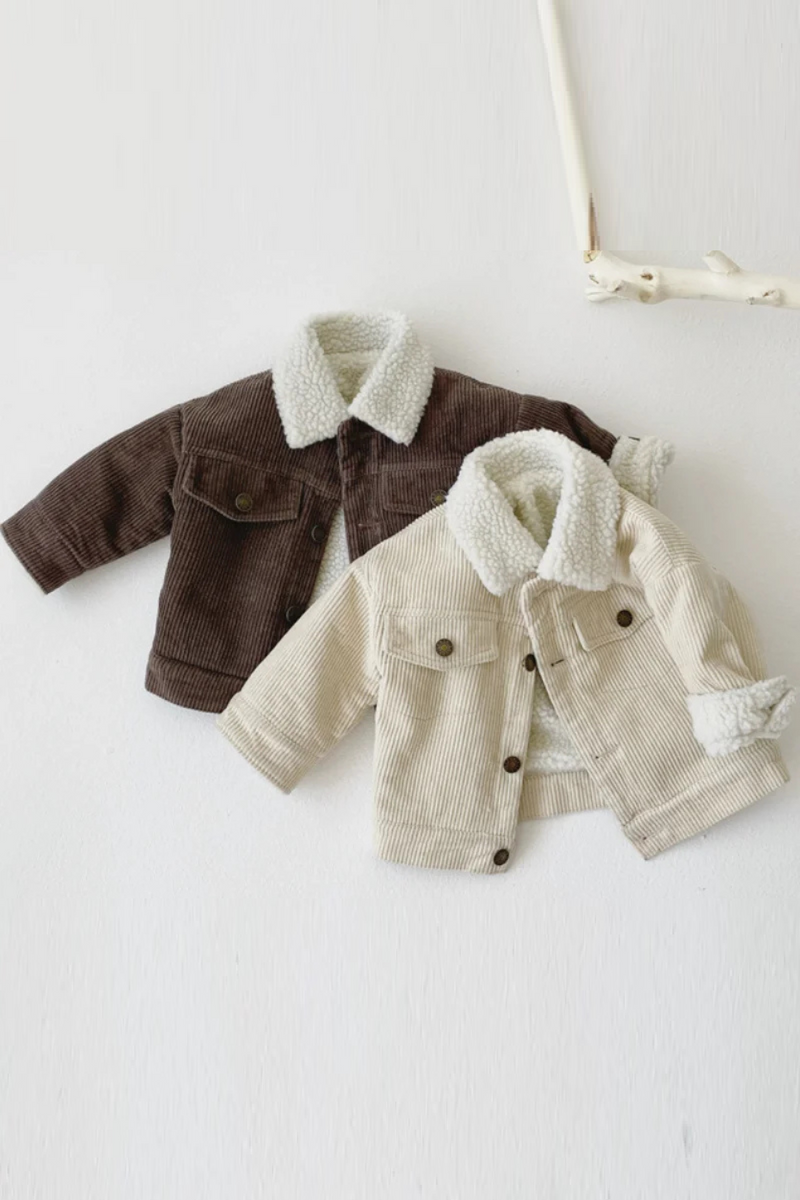 Baby Corduroy Jacket Infant Toddler Child Coat Autumn Spring Winter Warm Thick Kid Outwear