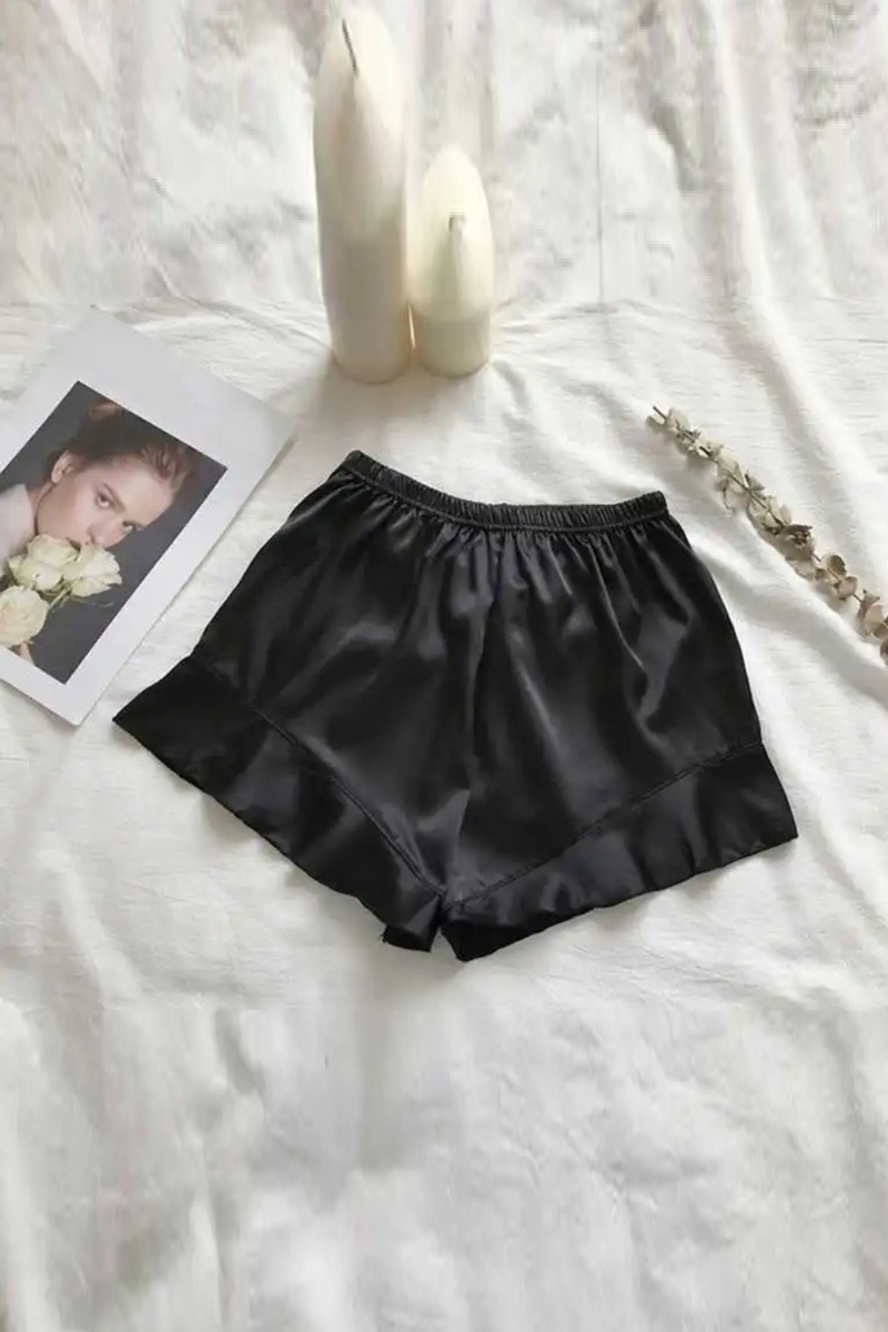 Summer Satin Shorts Elegant Wear Pants Women Loose Casual Shorts