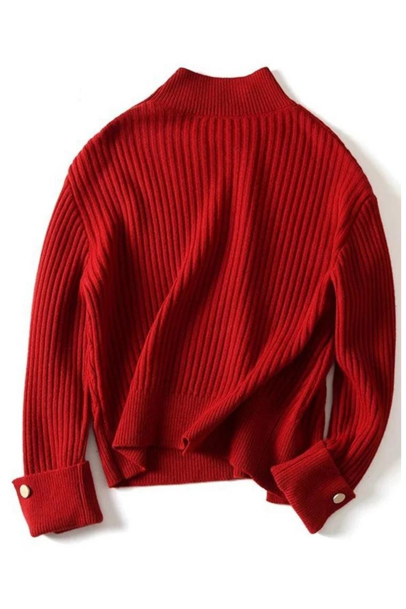 Wool Pullover Half-high Neck Solid Slouchy Style Relaxed Casual Comfortable Commute Sweater Winter Christmas