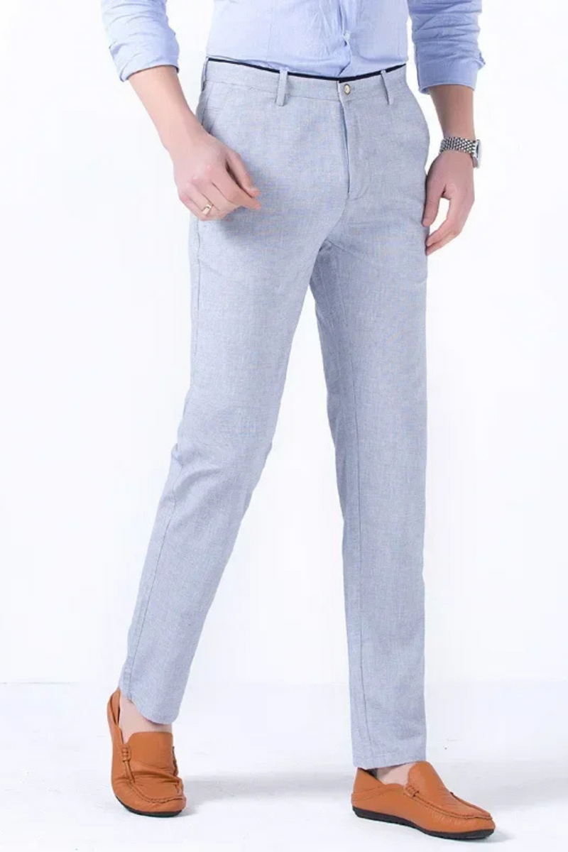 Men Trousers Thin Casual Trousers Straight Tube Pants for Male Solid rousers