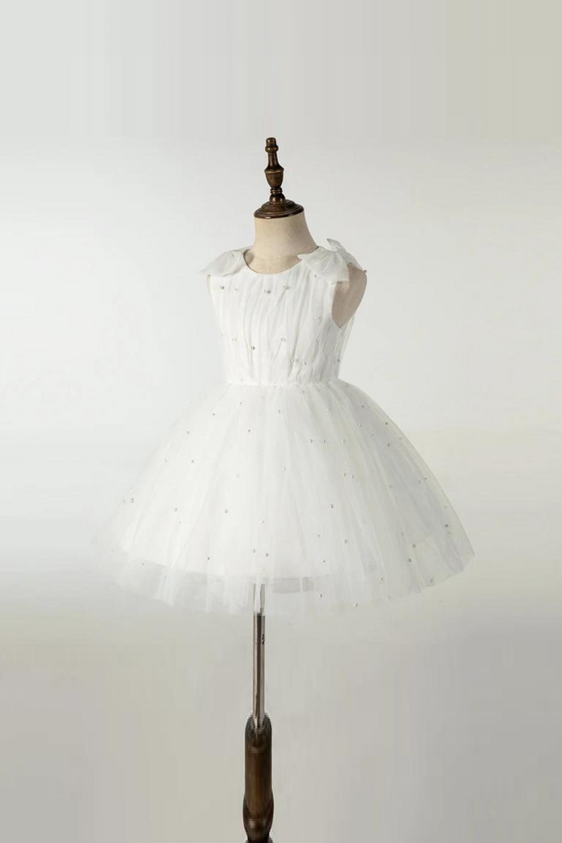 Luxury Short Dress for Little Girls Elegant Wedding Birthday Evening Gowns