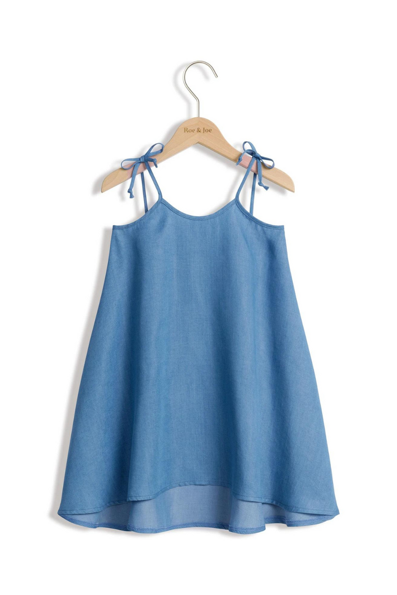 Girls Cotton And Linen Sling Dress Summer Sleeveless Breathable Casual Bandage Children's Suspender Dresses