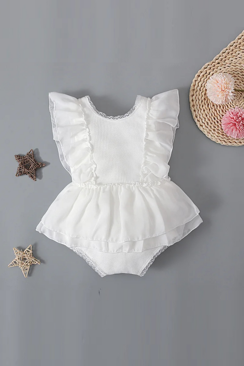 Baby Girl Bodysuit Infant Lace Romper Backless Dress