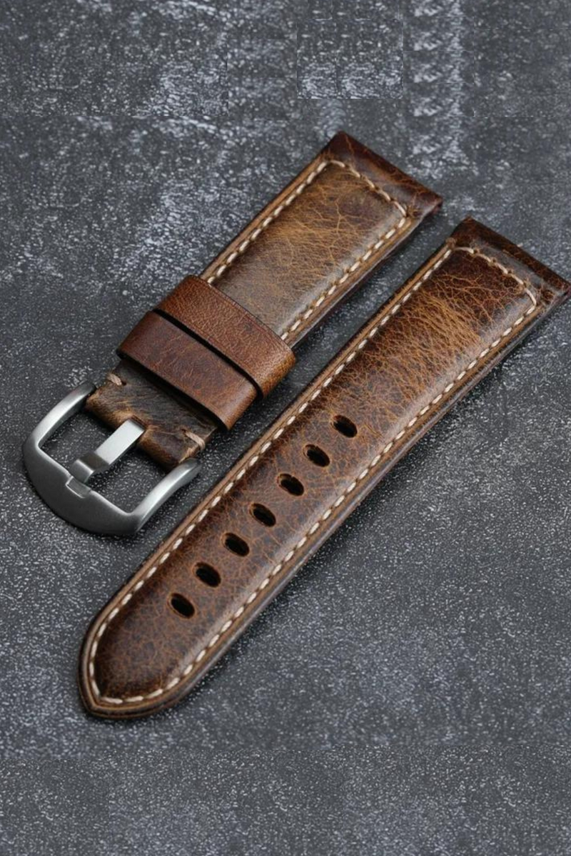 Leather Watchband Suitable For Italian Top Layer Leather Strap Leather Strap