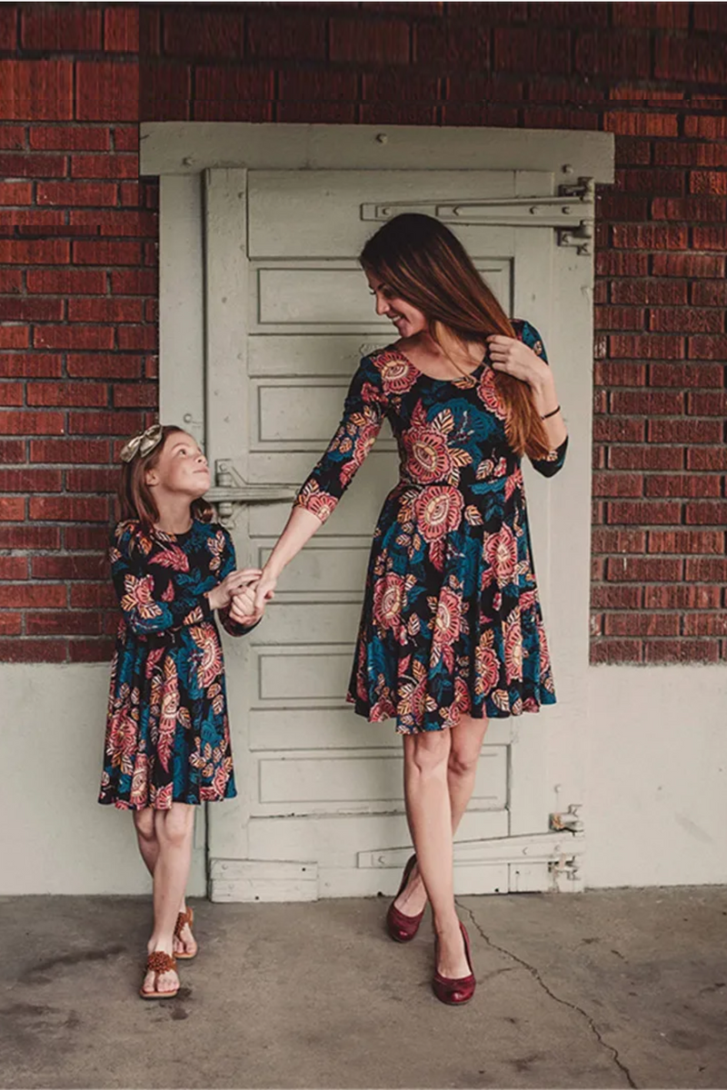 Mother And Daughter Matching Dress Spring Floral Mini Matching Outfits Mom and daughter Clothes