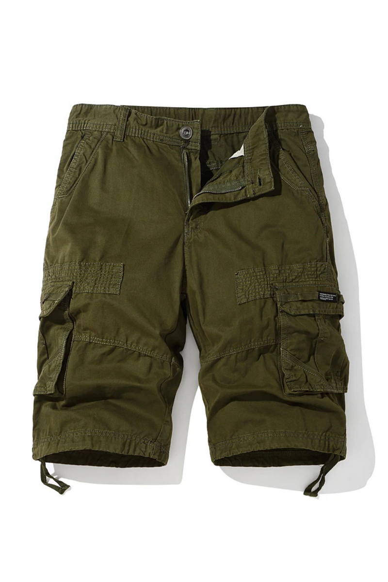 Summer Men's Cotton Cargo Shorts Casual Shorts Men Solid Outdoor Breathable