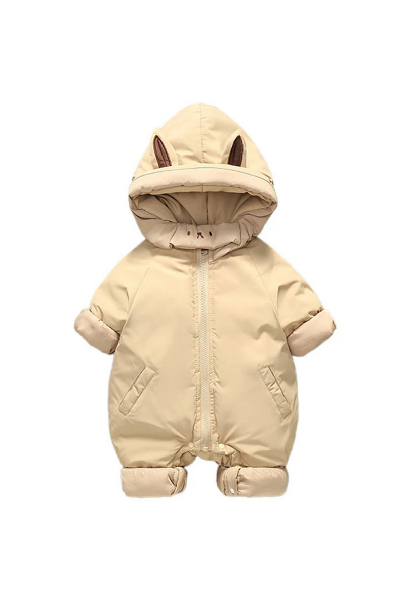 Winter Baby Boys Girls Cotton Romper Infant Jumpsuit Hooded Baby Clothing Toddler