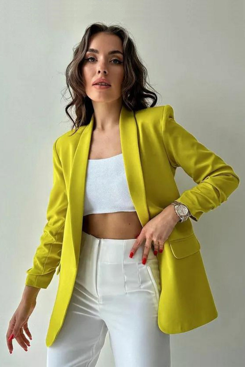 Elegant Blazer For Women Long Sleeve Top Coat jacket Retro Streetwear Overcoat