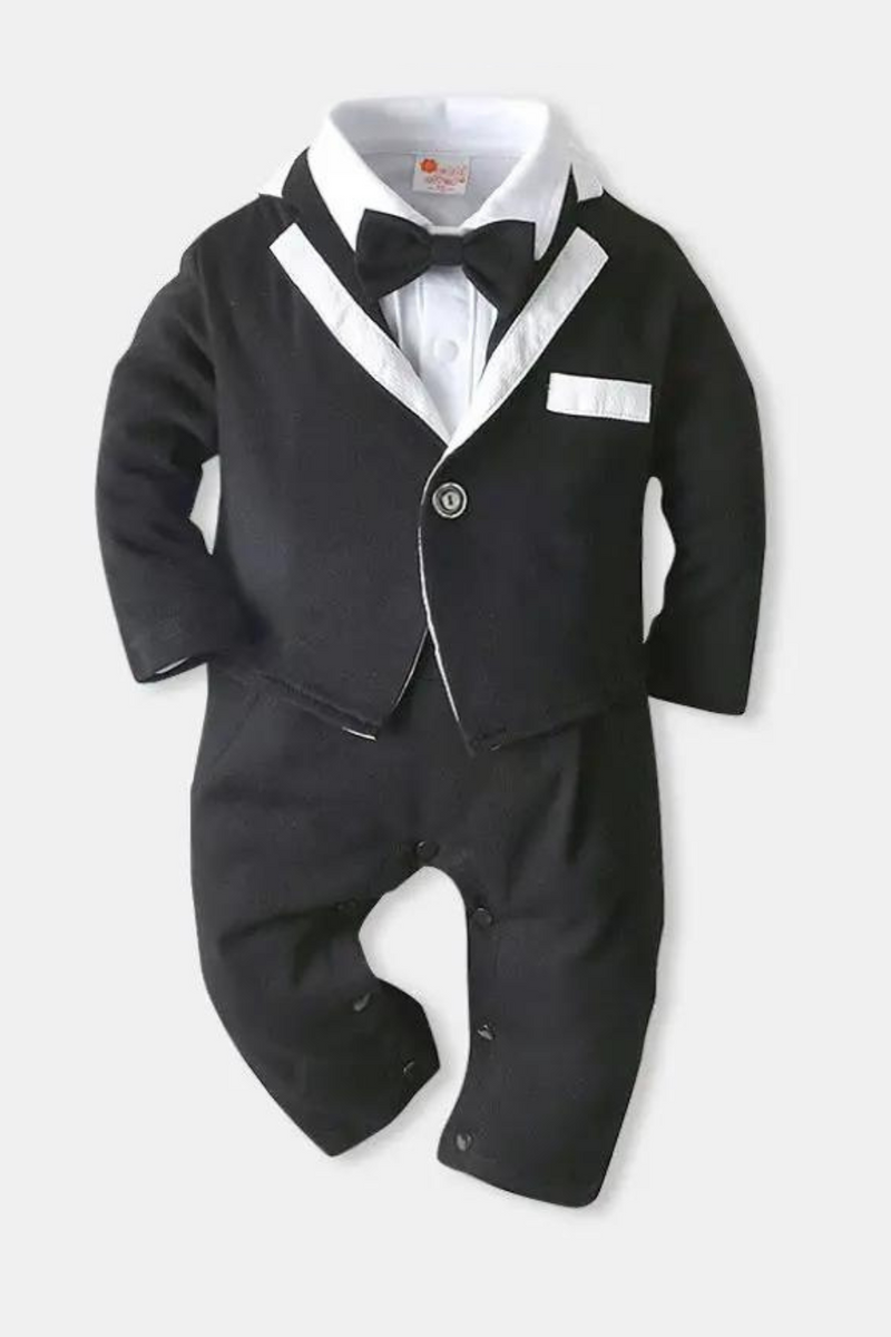 Gentleman Bowtie Decorated Baby Boys Suit Set Wedding Party Baby Boy Suit