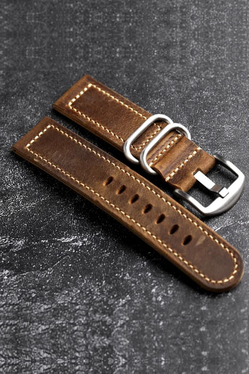 Handmade Head Layer Watch Watchband Soft Men Thickened Watch Strap Genuine Leather