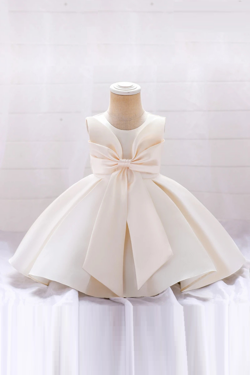 Summer Elegant Birthday Dress For Baby Girl Clothing Baptism Bow Princess Dresses