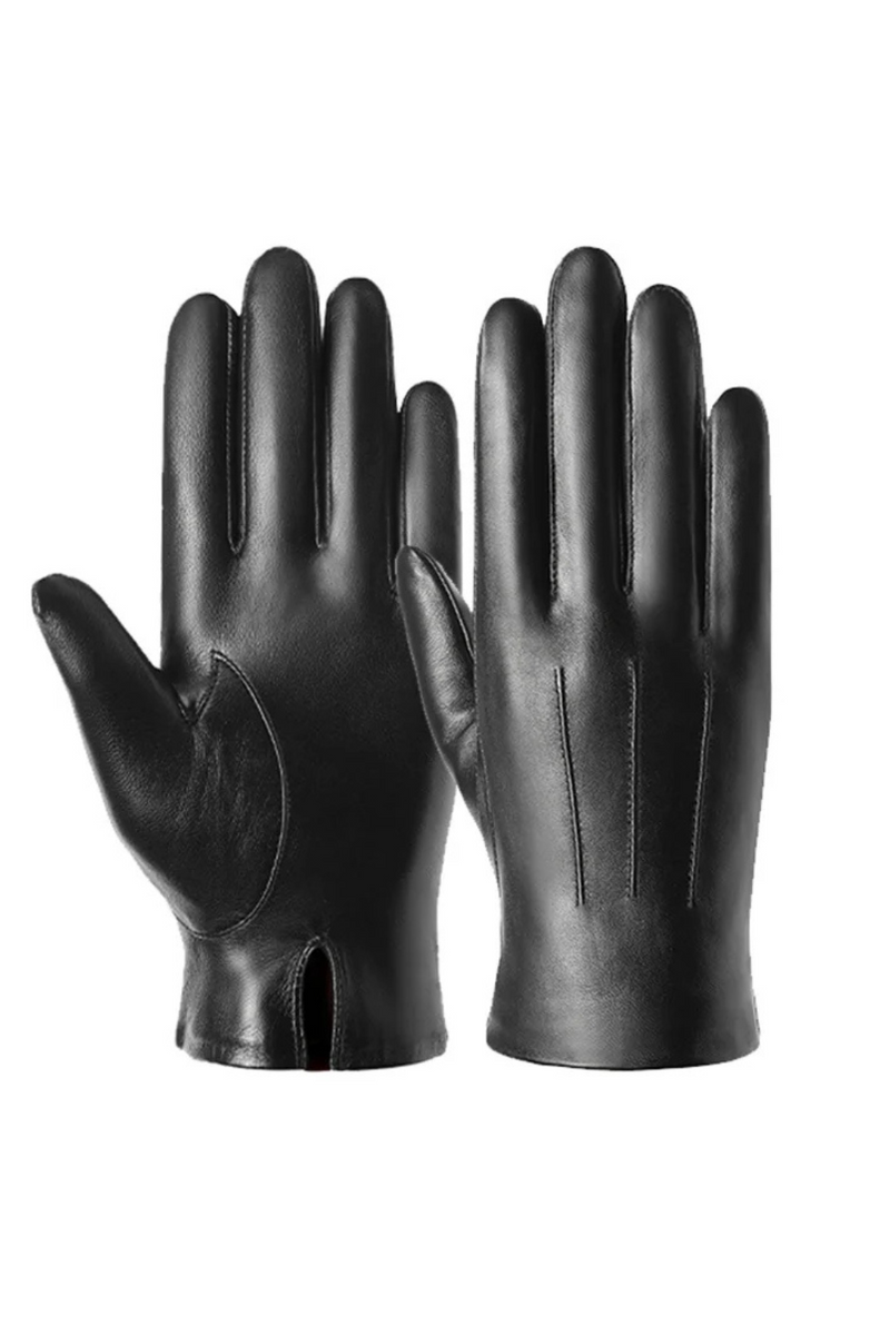 Gloves for Men Genuine Leather Touch Screen Male's Mittens Winter Warm Full Finger