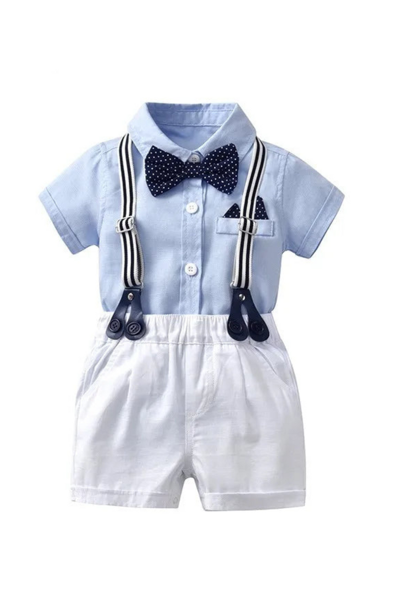 Baby Boy Formal Clothes Set Bow Infant Toddler Baby Summer Suit Party Birthday Baby Clothes 0-2Y