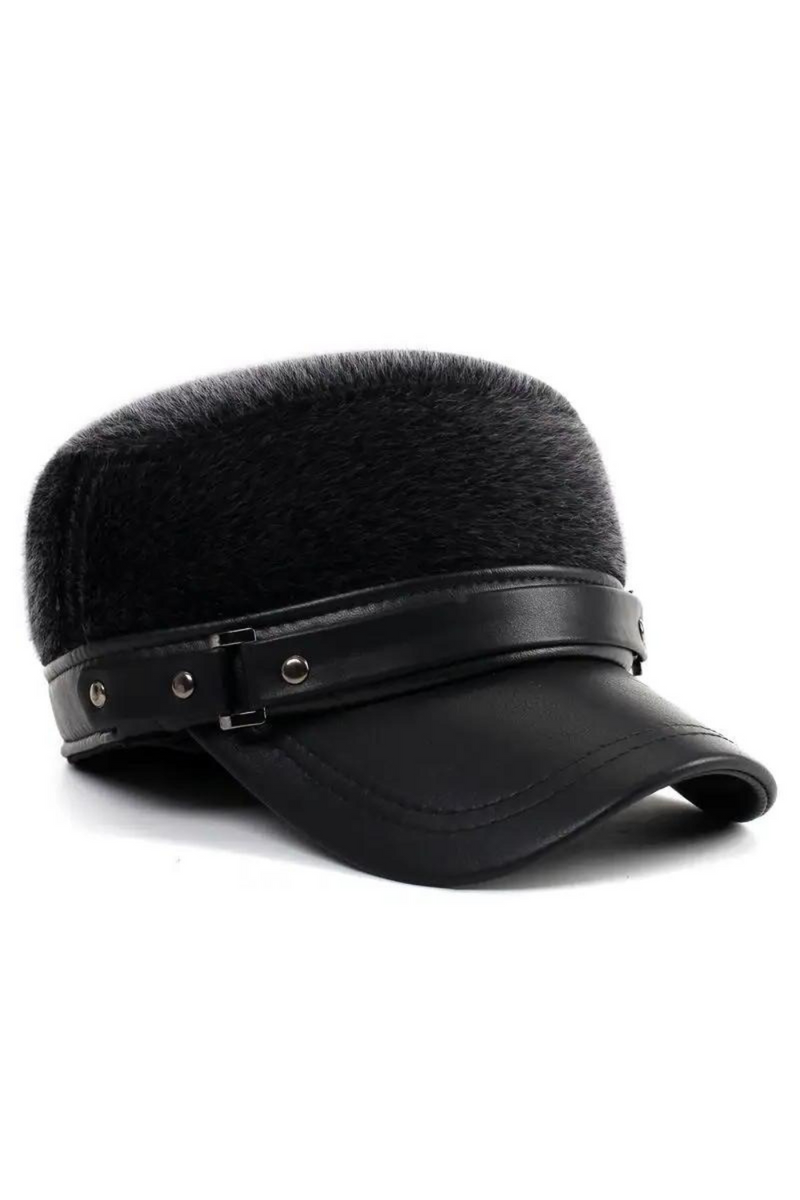 Fur Male Hat Warm Winter Baseball Cap Fur Windproof Ear Protection Warm Hat Man Thermal