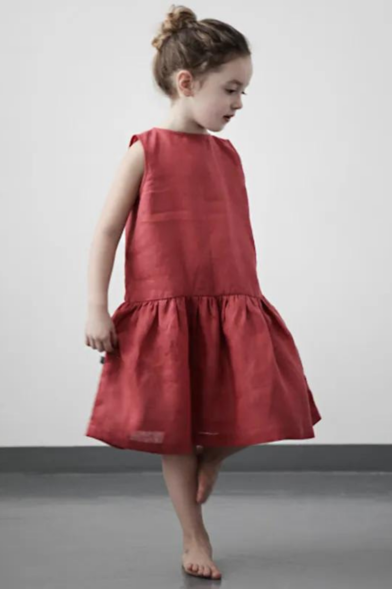 Girls Cotton And Linen Retro Sleeveless Dress Summer Toddler Baby Girl Ruffled Casual Loose Linen Dresses