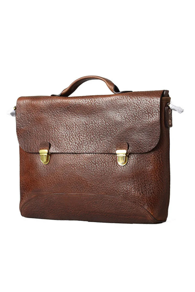 Handmade Leather Men Handbags Casual OL Laptop Briefcase Retro Leather