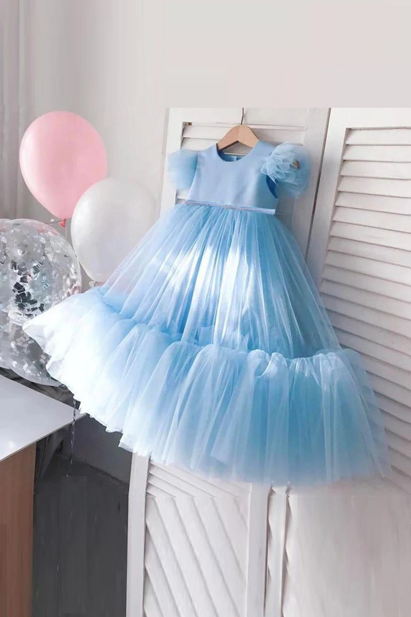 Summer Bow Lace Girl Dress for Party and  Kids Princess Evening Prom Girl Dresses Formal Bridesmaid